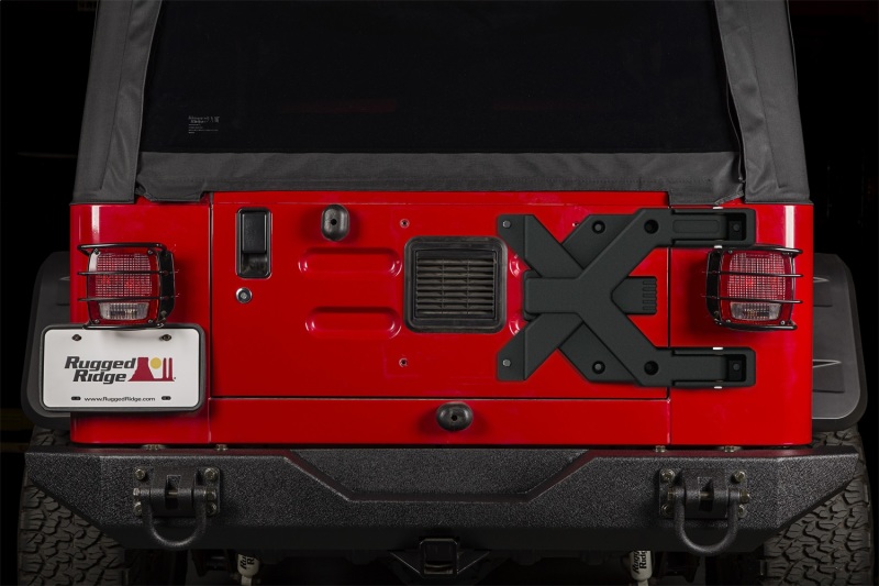 Jeep Wrangler Spare Tire Carrier Hinge - Rugged Ridge - Spartacus HD - Black Textured Powder Coat - `97-`06